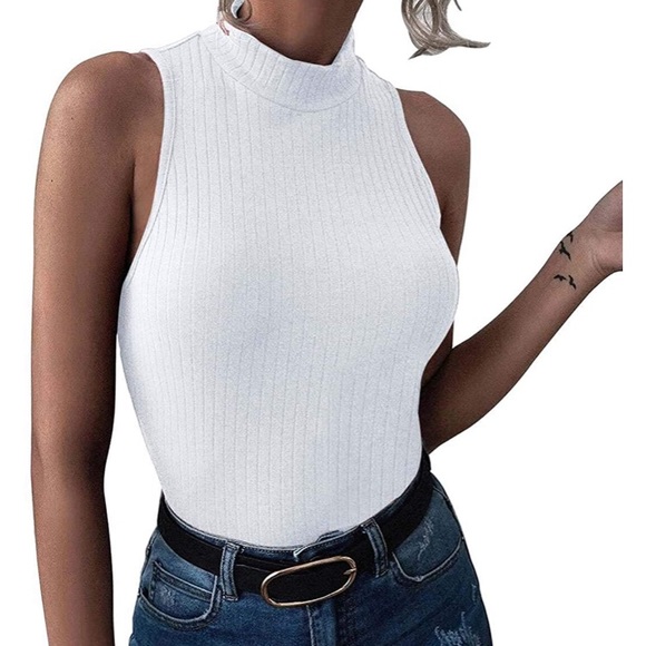 pinkmstyle Tops - NWT PinkMstyle Mock Neck Tank Top | Women’s XXL